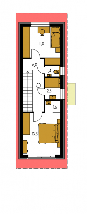 Mirror image | Floor plan of second floor - ZEN 4